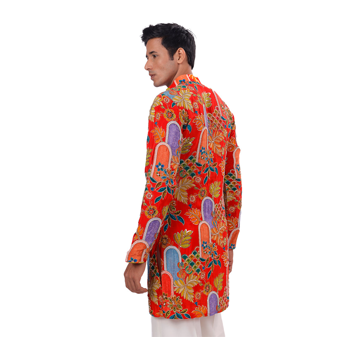 Floral kurta detailing
