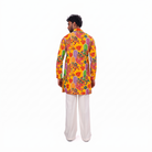 Blue floral printed kurta
