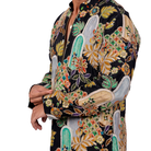 Black floral printed kurta