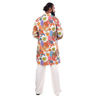 Back view of white floral kurta